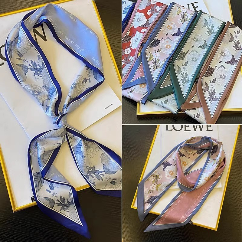 Khăn Lụa Nhỏ Ishihara Phong Cách Retro Cho Xuân Hè, Thích Hợp Làm Quai Đeo Hay Trùm Đầu