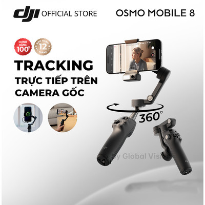 Gimbal chống rung điện thoại DJI Osmo Mobile 8 theo dõi chủ thể bằng camera gốc (DJI OM 8)