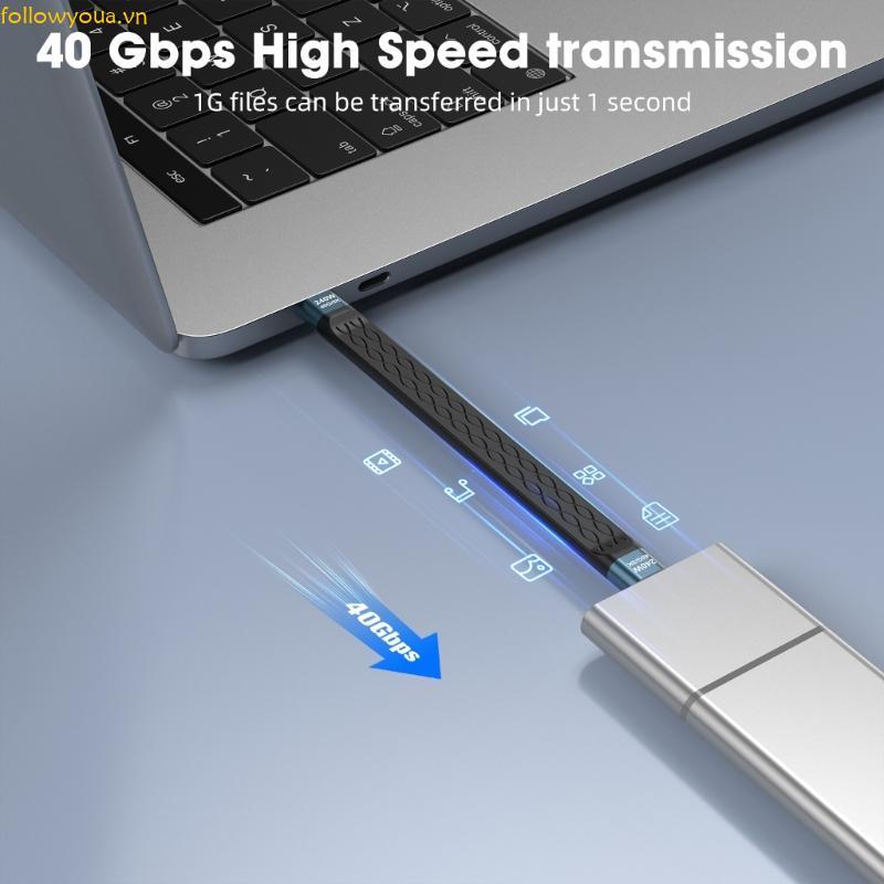 Fol USB 4 Cáp Cho Thunderbolt4 3 240W 40Gbps Truyền Dữ Liệu 8K 60Hz Video USB C Sang USB C Cáp Sạc N