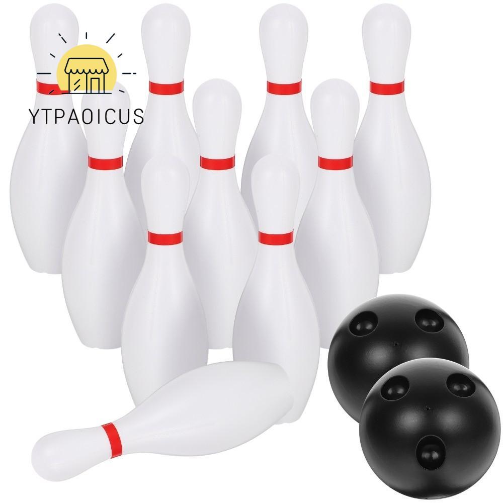 Trò chơi bowling YURUYI, Bộ đồ chơi bowling bằng nhựa màu trắng, Đồ chơi bowling vui nhộn cho trẻ em
