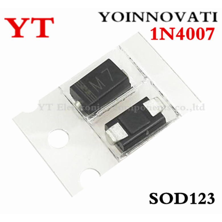100 chiếc 1N4007 IN4007 4007 M7 SMD DO-214AC Chất lượng tốt nhất