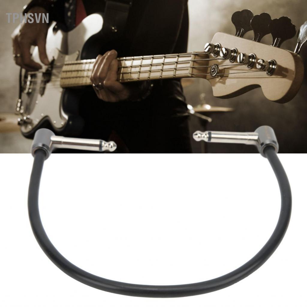 Tphsvn Bàn đạp Dây Guitar Patch Cable Màu đen kim loại cho Guitar