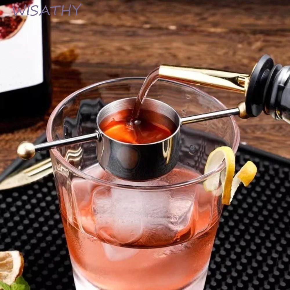 Cốc đo thanh WISATHY, Thép không gỉ 30ml Cocktail Jigger, Thiết kế hạt đôi chuyên nghiệp Dụng cụ đo 