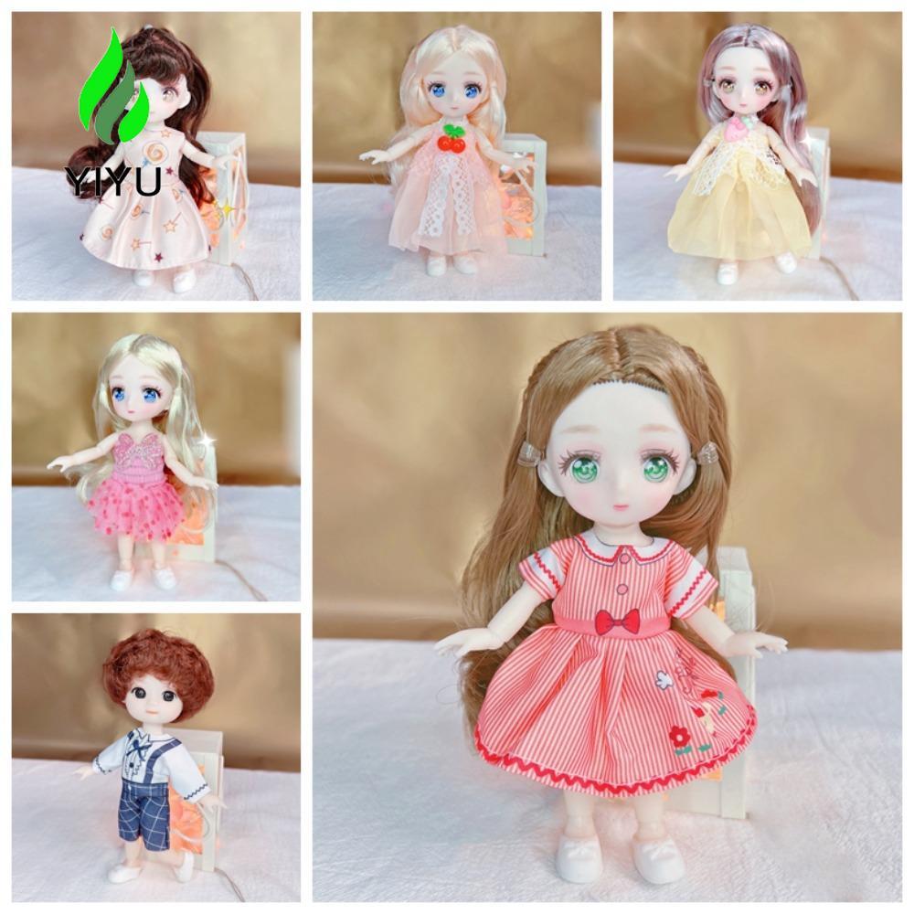 YIYU Kawaii Bjd Doll, Bóng Khớp Cơ Thể Di Động Khớp 16cm Anime Mắt Đồ Chơi Búp Bê, Búp Bê Đồ Chơi Dễ