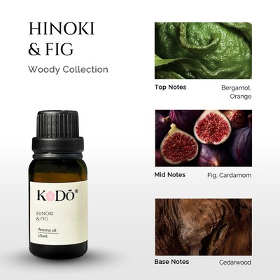 Tinh Dầu Nước Hoa Cao Cấp KODO Hinoki & Fig Hương Gỗ Thanh Thoát & Thư Thái