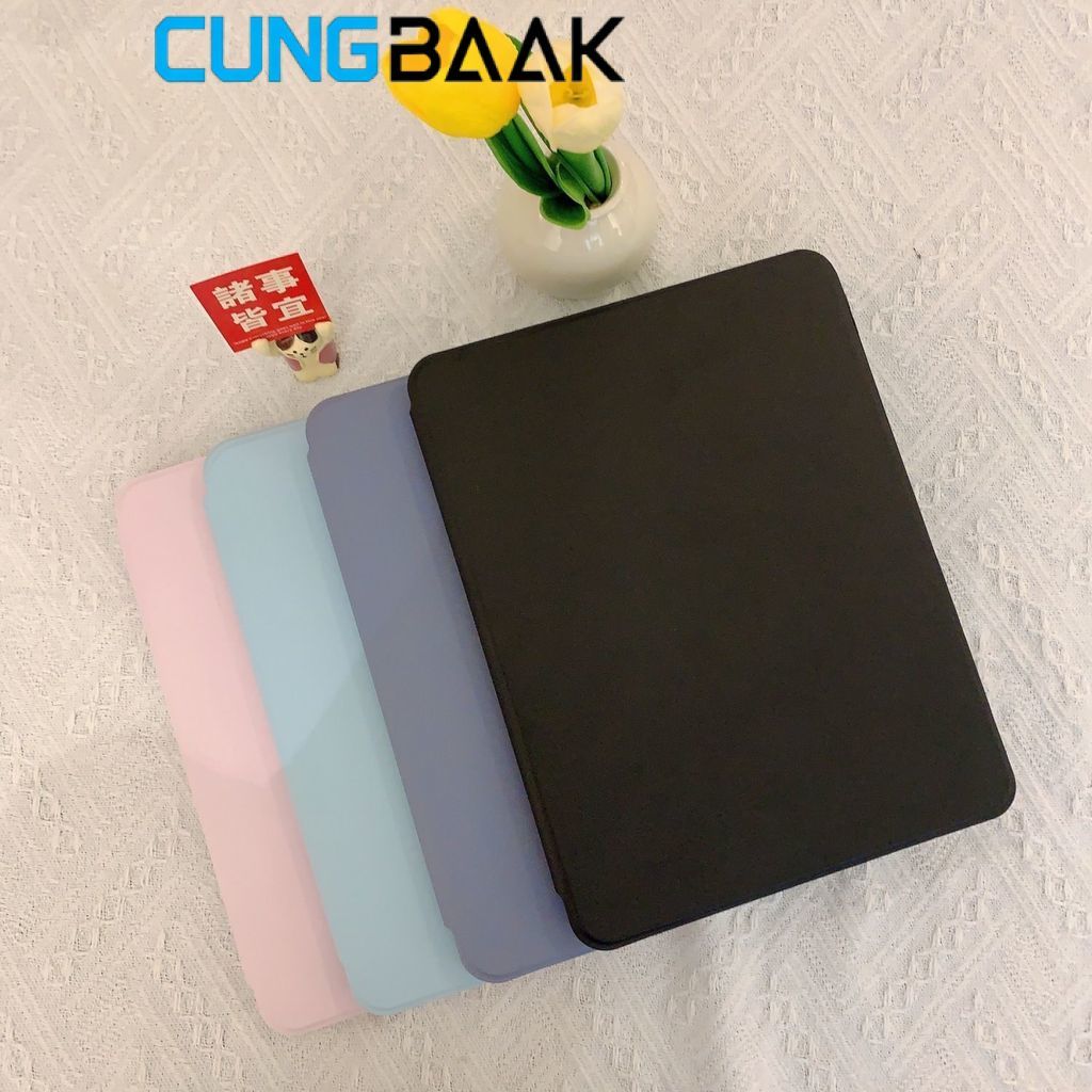 CUNGBAAK Xoay 360 độ Logo Lộ Ốp Lưng Cho iPad Air M2 iPad 9.7 10.2 Air M1 M2 M3 M4 Mini 6 7 Pro M1 M