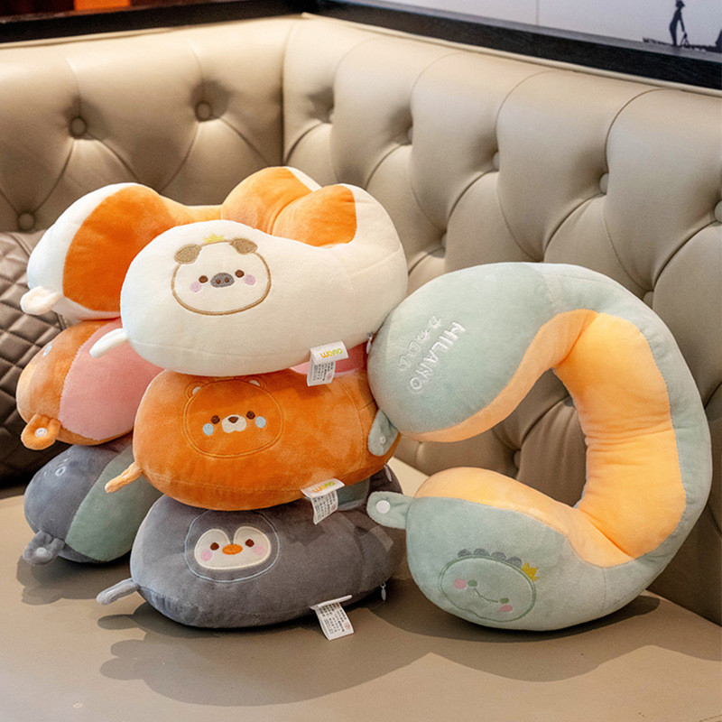 【Ready Stock】 U-Shaped Pillow Neck Pillow Cartoon Airplane Travel Headrest Neck Pillow Portable Car 