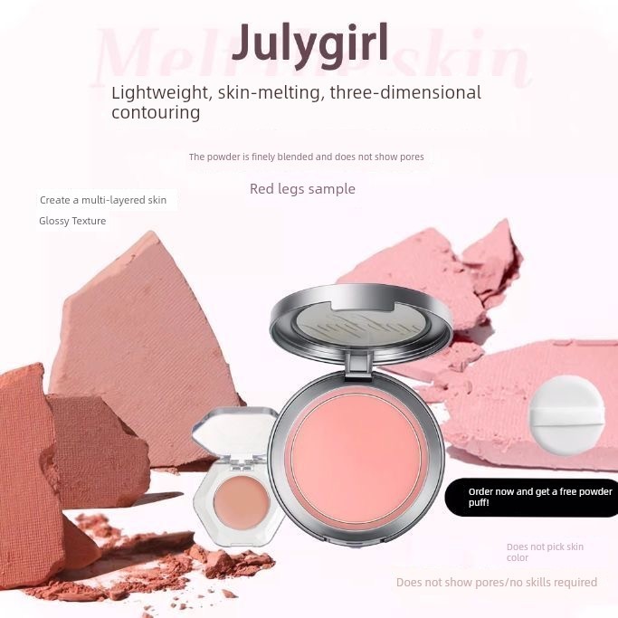 bảng má hồng má hồng Julygirl Blush Mẫu 03 Vitality Peach Peach 02 Hàn Quốc Berry July Girl Blush At