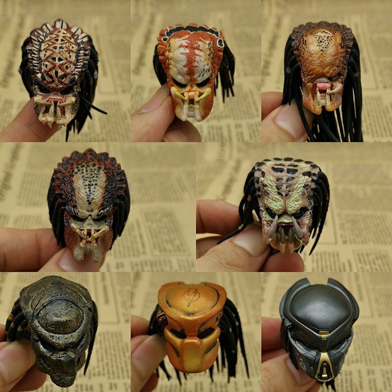 Chính Hãng Số Lượng Lớn NECA NECA Predator Head Điêu Khắc 23cm Búp Bê Người Ngoài Hành Tinh Đầu Điêu