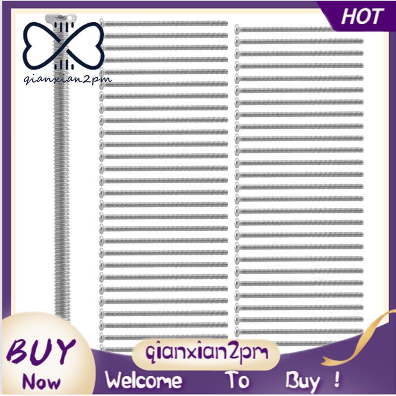 Bu lông vít đầu tròn bằng thép không gỉ 60 x Silver Tone M2 * 40mm 304