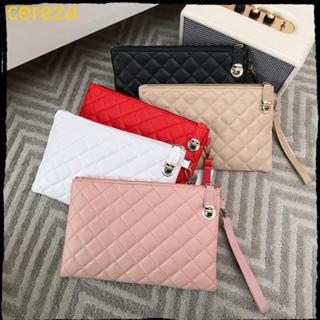 Ví nữ CEREZA, Ly hợp nữ thêu dung tích lớn, Túi đựng điện thoại di động PU thông thường Túi xách nữ