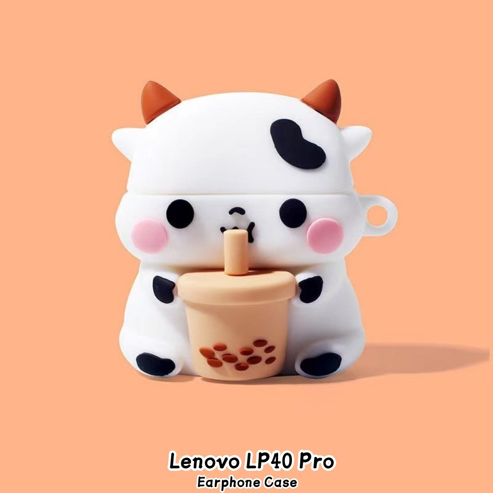 Dành cho Ốp lưng Lenovo LP40 Pro Vỏ silicon mềm Vỏ tai nghe hoạt hình dễ thương NO.2