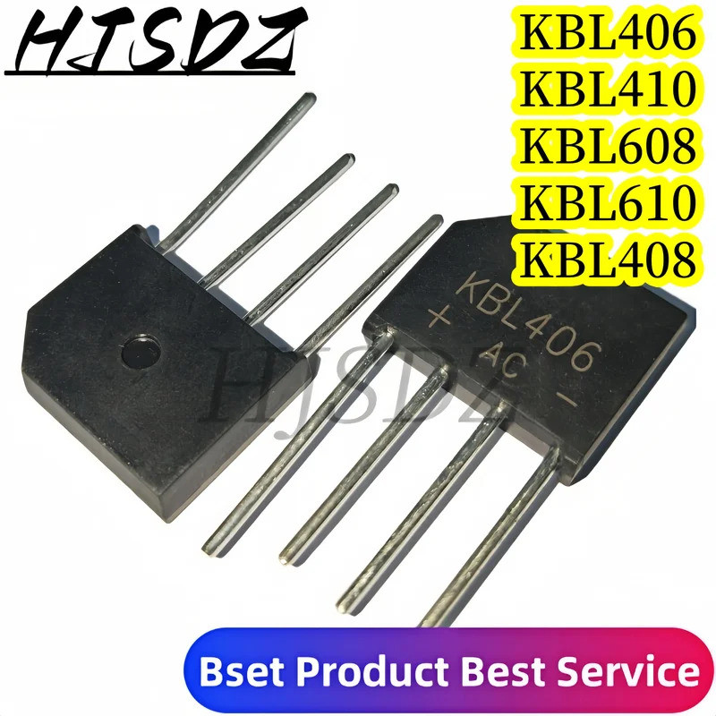 5 CÁI KBL406 KBL410 KBL608 KBL610 Bộ chỉnh lưu cầu phẳng cầu chỉnh lưu