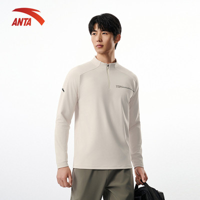 ANTA Nam Áo Thun Dài Tay Tập Luyện Thể Thao, Giữ Ấm, Thấm Hút Mồ Hôi 952547401