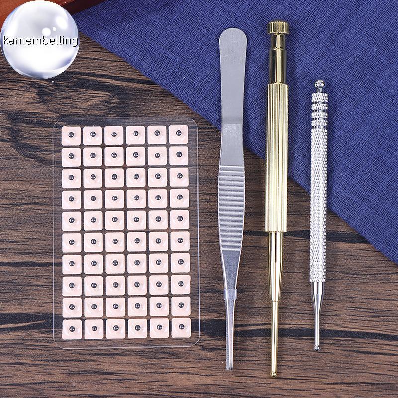 Kamembelling 1200 Cái Cowherb Seed Ear Sticker Set Auriculotherapy Châm cứu Massage Trị liệu nạo vét