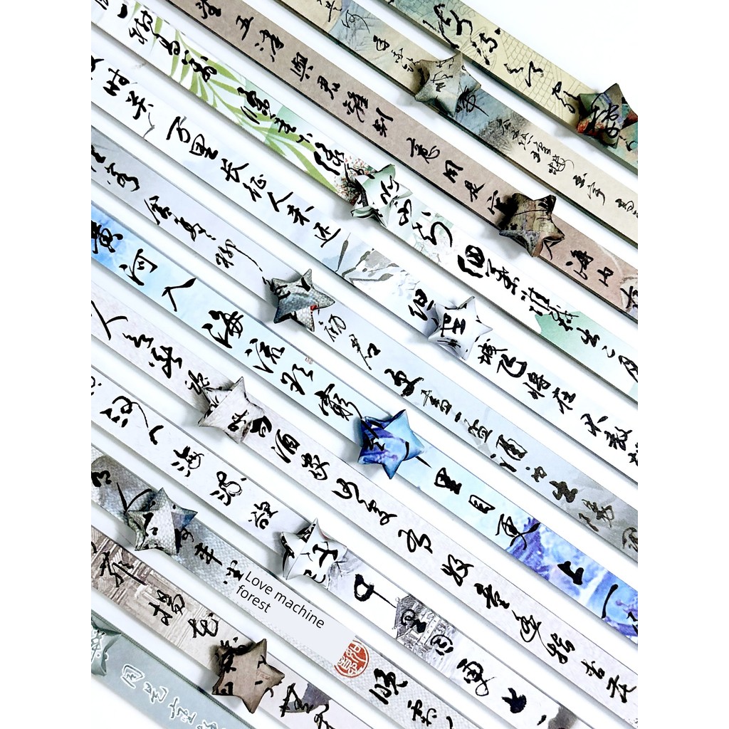 giấy gấp sao giấy gấp ngôi sao Thơ phong cách Trung Quốc Ngôi sao Origami Ngôi sao may mắn Thủ công 