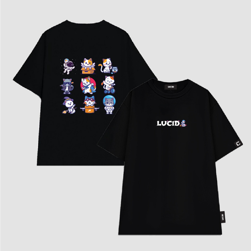 [HOT] Áo Thun Local Brand Unisex LUCID Meo Nam Nữ Tay Lỡ From Rộng Chất Cotton