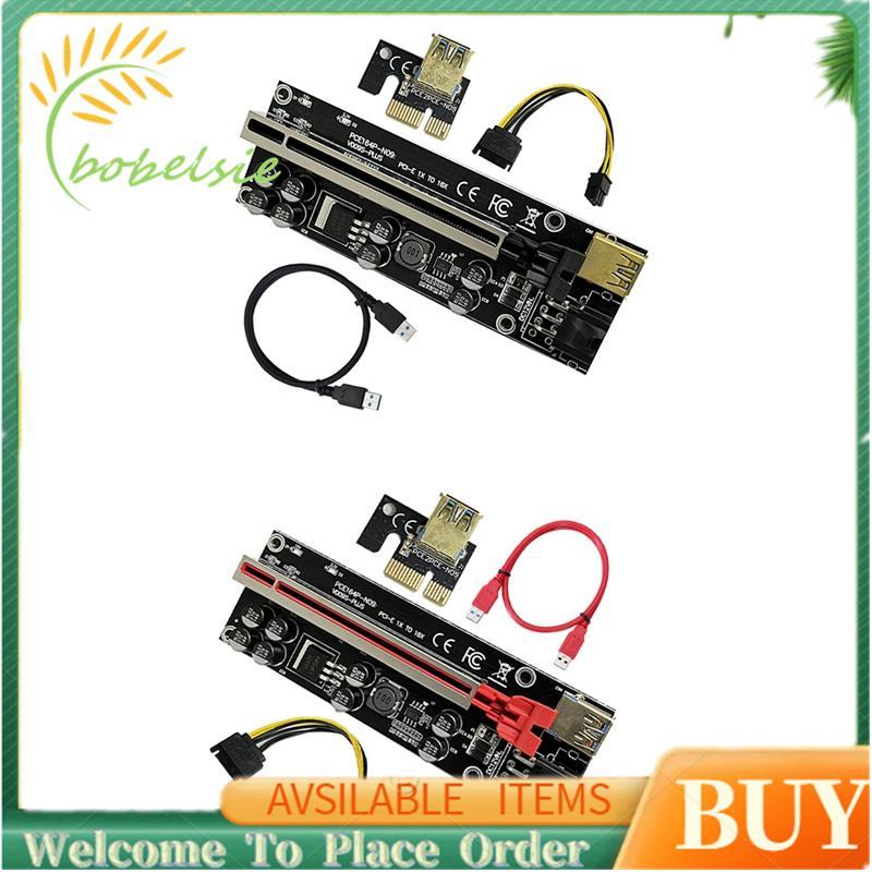 VER009S Plus PCI-E Riser Card 009S Plus PCIE X1-X16 4Pin 6Pin Cáp USB 3.0 Nguồn Cho Card Đồ Họa GPU 