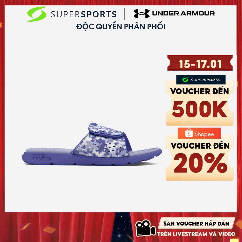 Dép Quai Ngang Nữ Under Armour Ignite Pro Graphic Strap - Tím  - 3026028-501