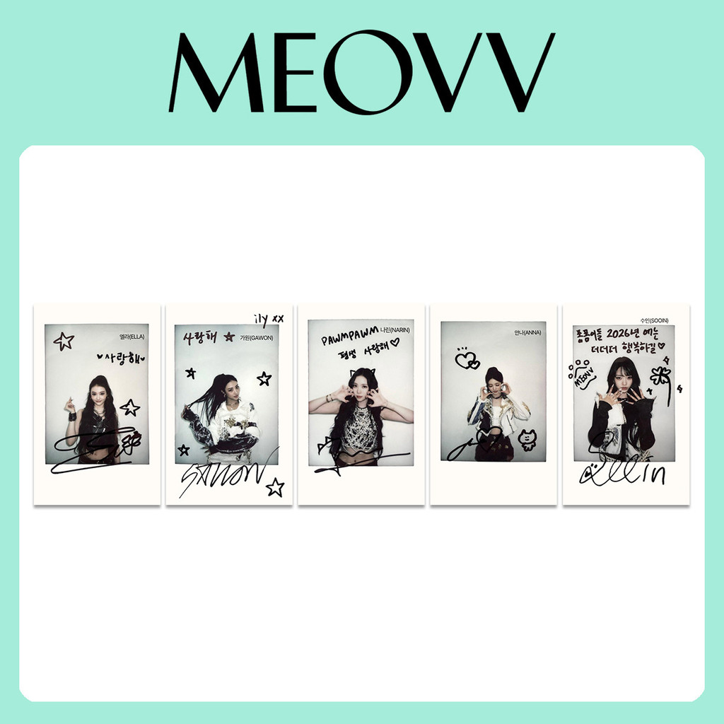 5-6 Chiếc MEOVV BURNING UP Light Stick Lomo Cards MẮT CỦA TÔI MỞ VVIDE Mini Album Photocards KTOWN4U