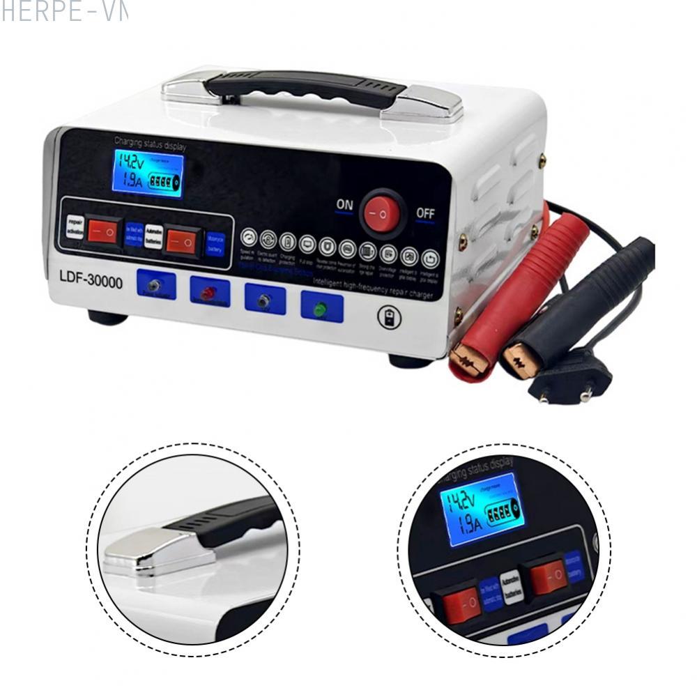 [HERPEVN]12V 24V Charger Intelligent Current Adjustment For Cars High Power Charger[Ready stock]