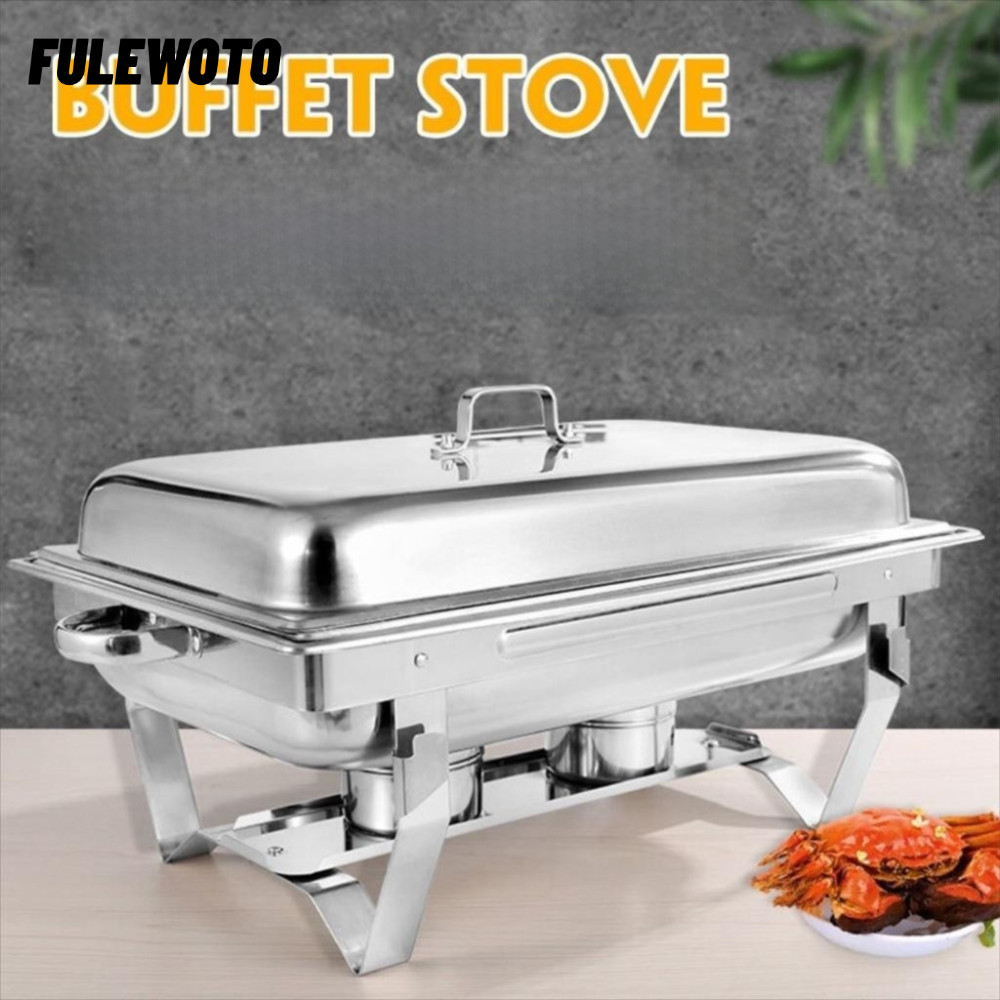 Máy hâm nóng thức ăn Buffet FILEWOTO, Đĩa nướng tự chọn lưới 1 / 2 / 3 bằng thép không gỉ, Đĩa bếp tự chọn có thể gập lại hình chữ nhật dung tích lớn