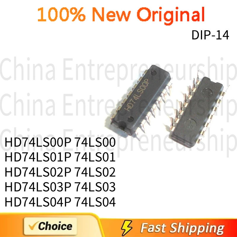 5 CHIẾC HD74LS00P 74LS00 HD74LS01P 74LS01 HD74LS02P 74LS02 HD74LS03P 74LS03 HD74LS04P 74LS04 IC CHIP