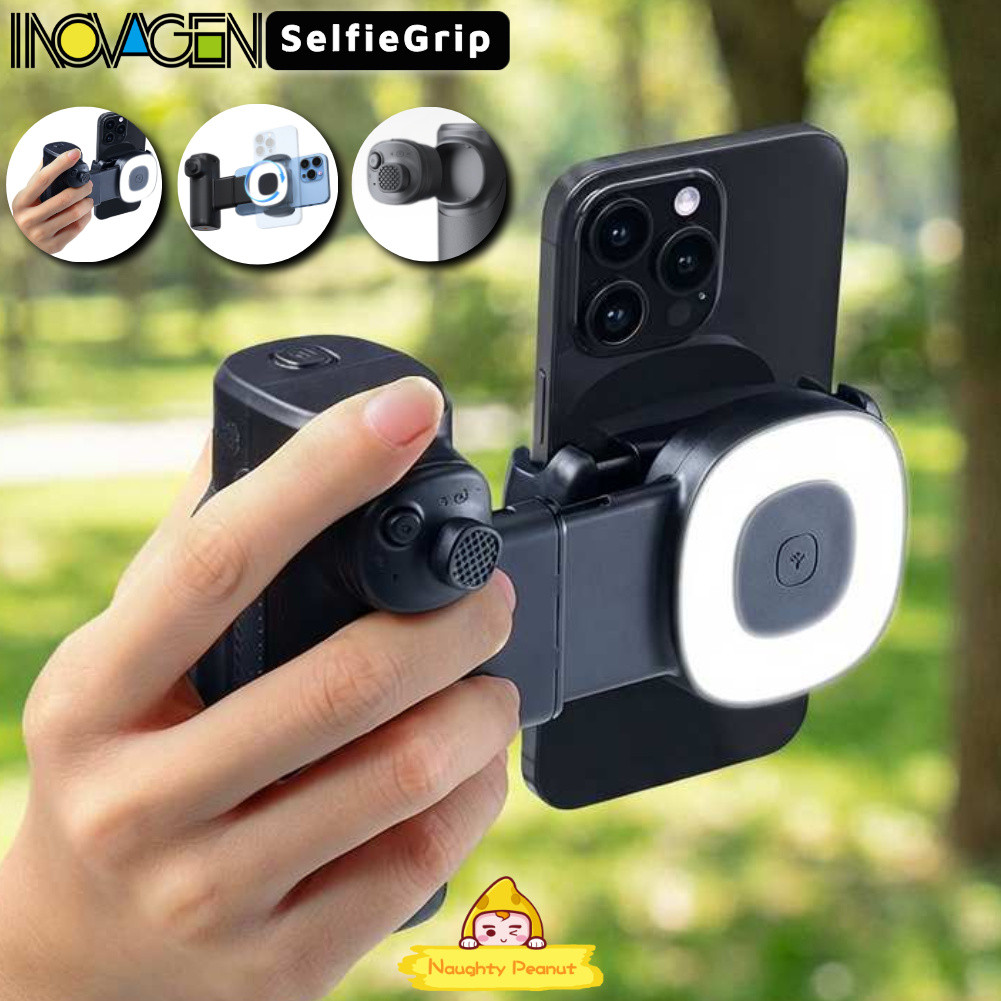 Tay cầm máy ảnh điện thoại INOVAGEN có đèn lấp đầy, điều khiển zoom, điều khiển từ xa không dây có t