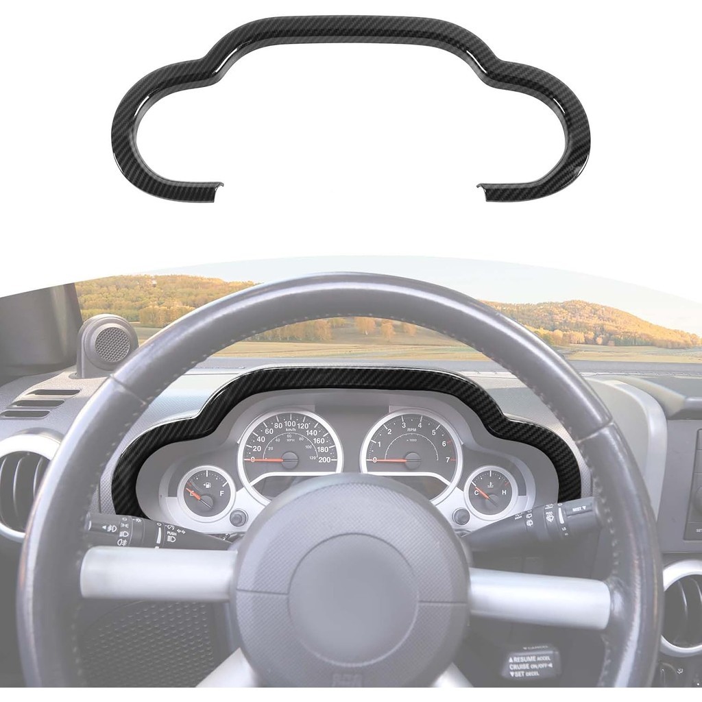 RT-TXZ cho Jeep JK Dash Cụm Nhạc Cụ Bảng Đo Viền Bao Sợi Carbon Cho Xe Jeep Wrangler JK JKU 2007-201