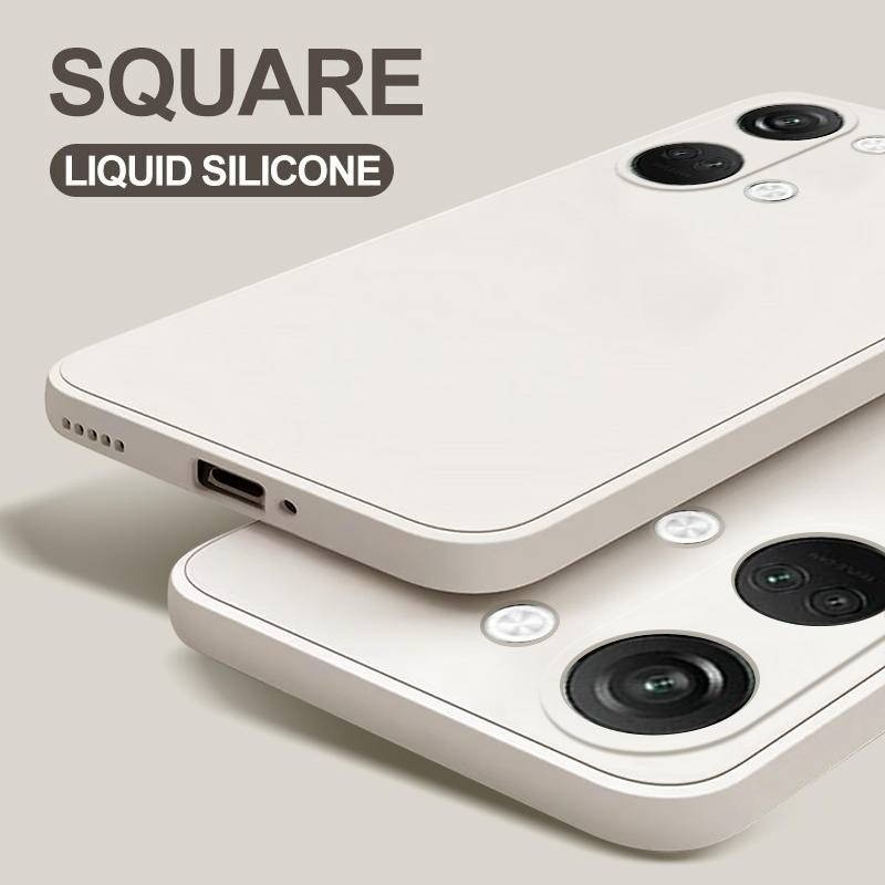 Ốp Lưng Cạnh Thẳng Lỏng Cho OPPO K11 K11x K12 K12S K12x K13 Turbo Pro Plus Full Cover Chống Rơi Chốn