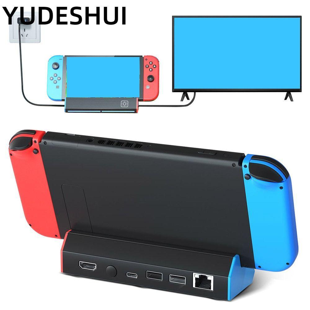 Trạm đế TV YudhUI, Bộ chuyển đổi HDMI USB 4K @ 120Hz, Đế sạc Type-C di động cho phụ kiện trò chơi OL