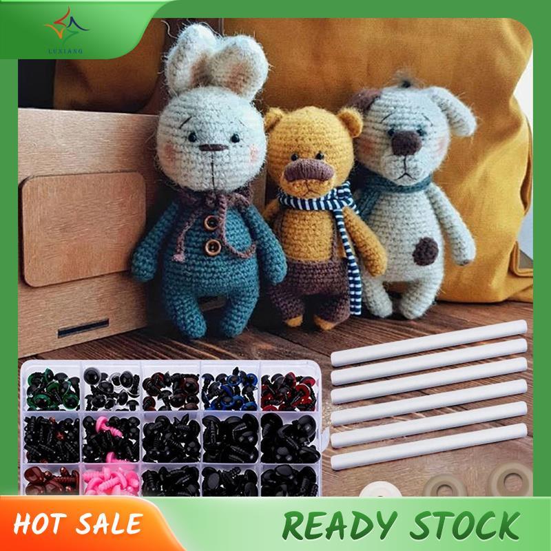 [luxiang.vn] 566 CÁI Mắt an toàn bằng nhựa để móc Amigurumi Móc mắt có vòng đệm Mắt an toàn cho động