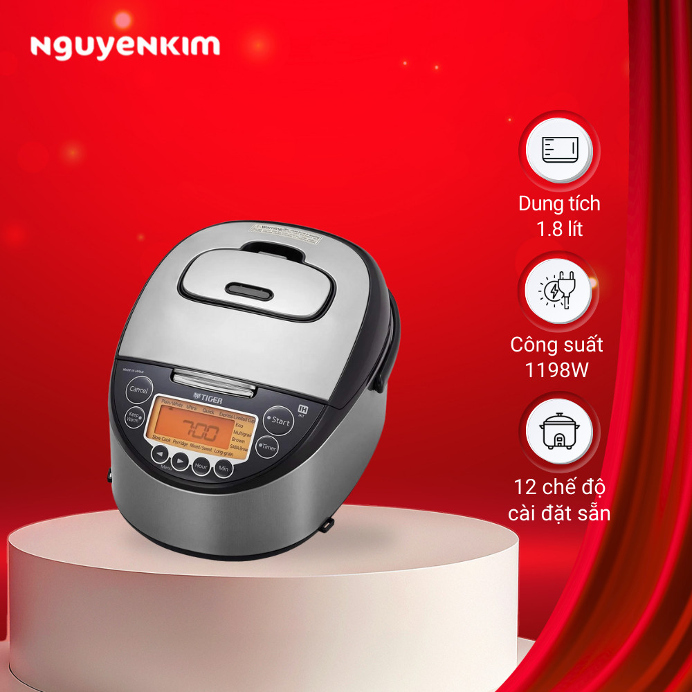 Nồi cơm điện Tiger 1.8 lít JKT-D18V