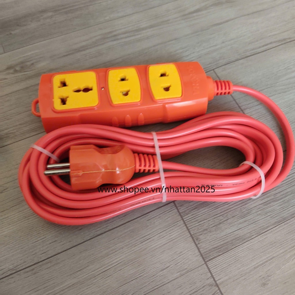 COMBO Ổ CẮM+ DÂY ĐIỆN CADIVI  Ổ cắm điện công suất cao SOPOKA + Ráp dây điện Cadivi