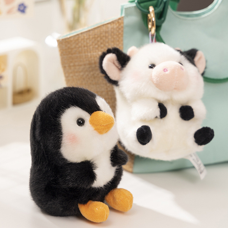 【Ready Stock】 Cute Ball Animal Pendant Plush Toy Giant Panda Doll Bag Keychain Doll Birthday Gifts f
