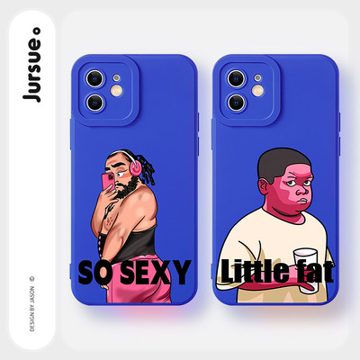 JURSUE Ốp lưng nam nữ cặp đôi dễ thương đẹp hoạt hình Anime độc lạ Nghệ thuật chống sốc chống bẩn mềm cho iPhone 17 Air 16 15 14 13 12 11 PRO MAX SE 2020 X XR XS ip 8 7 Plus kute M