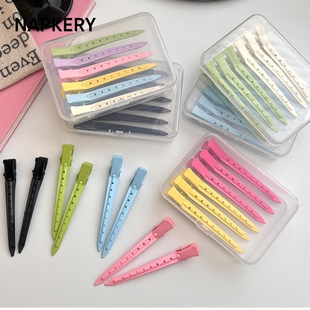 NAPKERY 6 / 12 Kẹp Tóc Salon, 6 / 12 Kẹp Tóc Tạo Kiểu Thiết Kế Đa Sắc, Phong Cách Barrette Chất Lượn