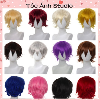 Tóc Giả Nguyên Đầu Tóc Ngắn Anime Cho Nam Và Nữ Phong Cách Thiếu Niên