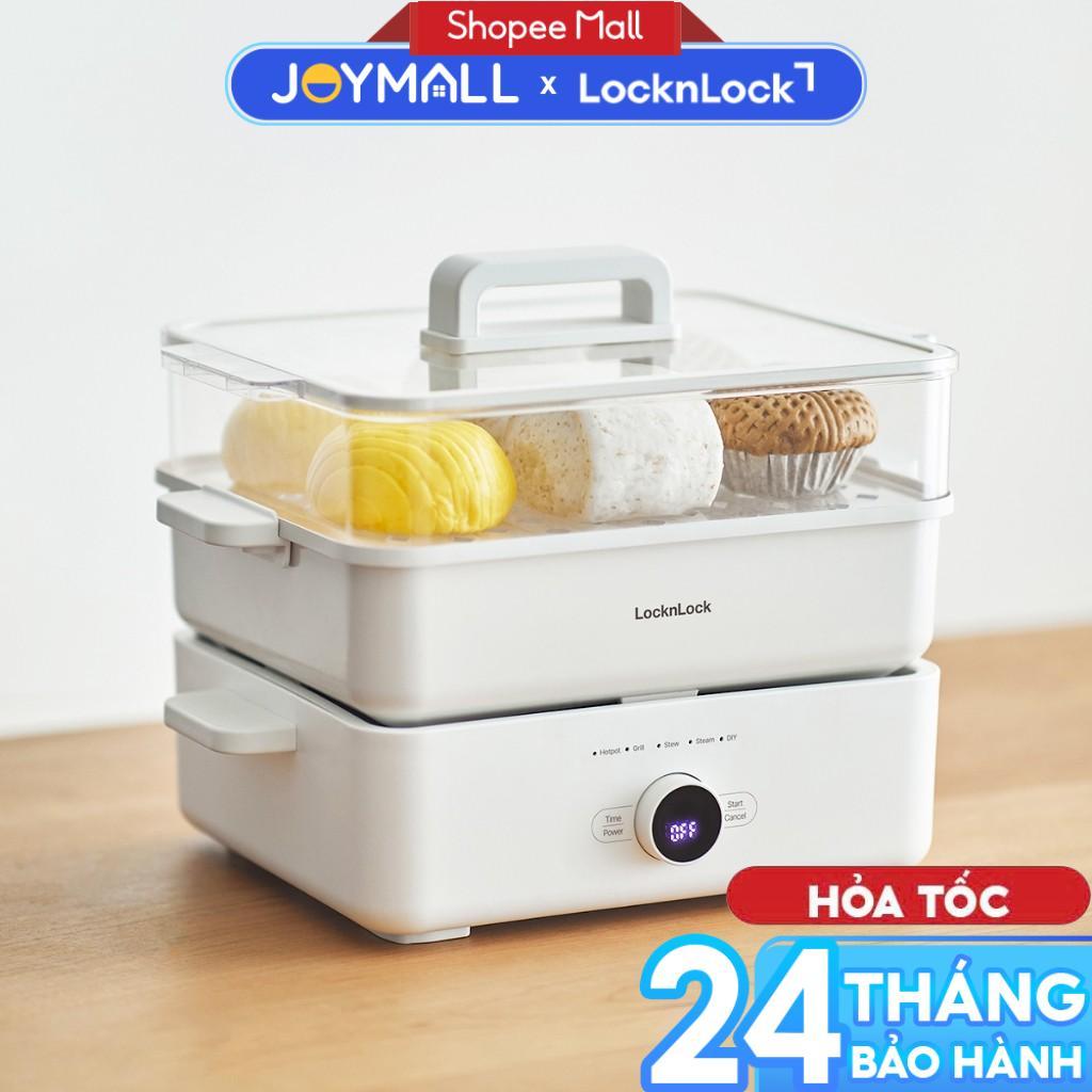 Nồi Lẩu Đa Năng LocknLock Bianco EJP154IVY 4.5L, Hàng Chính Hãng, Phủ Sứ Chống Dính - JoyMall