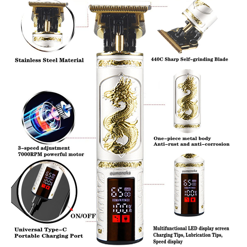 Mới Trong Máy Cắt Tóc Clipper Dành Cho Nam Tiệm Cắt Tóc Tông Đơ Cắt Tóc Nam Máy Cạo Râu Điện Cắt Tóc