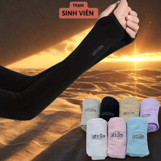 Tay Áo Chống Nắng Let's Slim / AquaX thun lạnh, bao găng tay bảo vệ da khỏi tác hại tia UV (OTCNV)