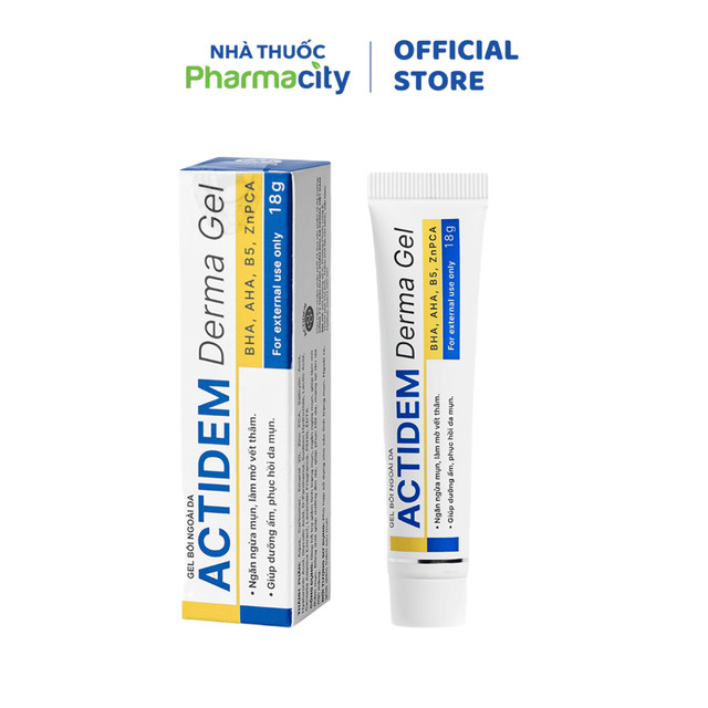 Gel Actidem Derma Gel hỗ trợ ngăn ngừa mụn, làm mờ vết thâm (18g)