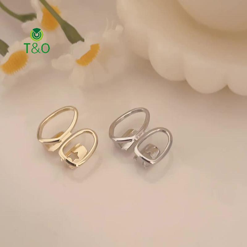 T & O 1 Màu Vàng Hàng Ngày Đeo Răng Trang Sức Grillz Hip Hop Trái Tim Rỗng Răng Grillz Dành Cho Nữ