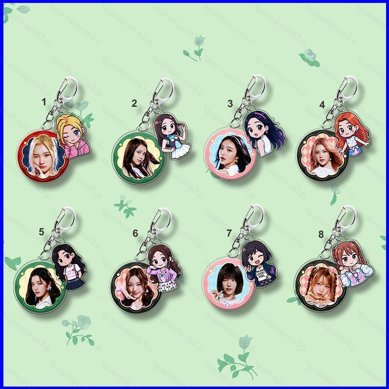 SQ3 Hearts2Hearts Acrylic Keychain CARMEN Pendant JIWOO Cartoon Bags Accessories Stars Peripheral QS