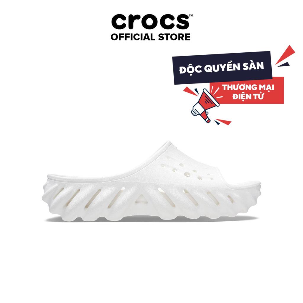 [SẢN PHẨM ĐỘC QUYỀN SÀN TMĐT]Dép Quai Ngang Unisex Crocs Echo Slide - White - 208170-100