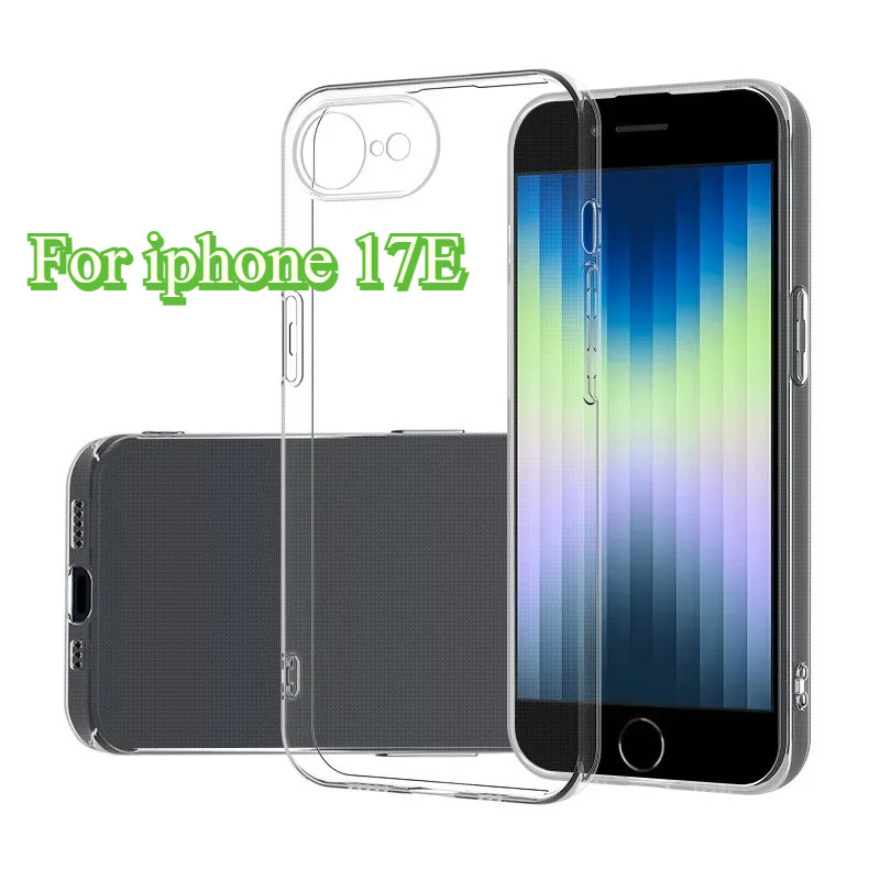Dành Cho iPhone 17E 17 E Ốp Điện Thoại TPU Mềm Trong Suốt Cho iPhone 17E Silicon Mềm Trong Suốt Ốp L