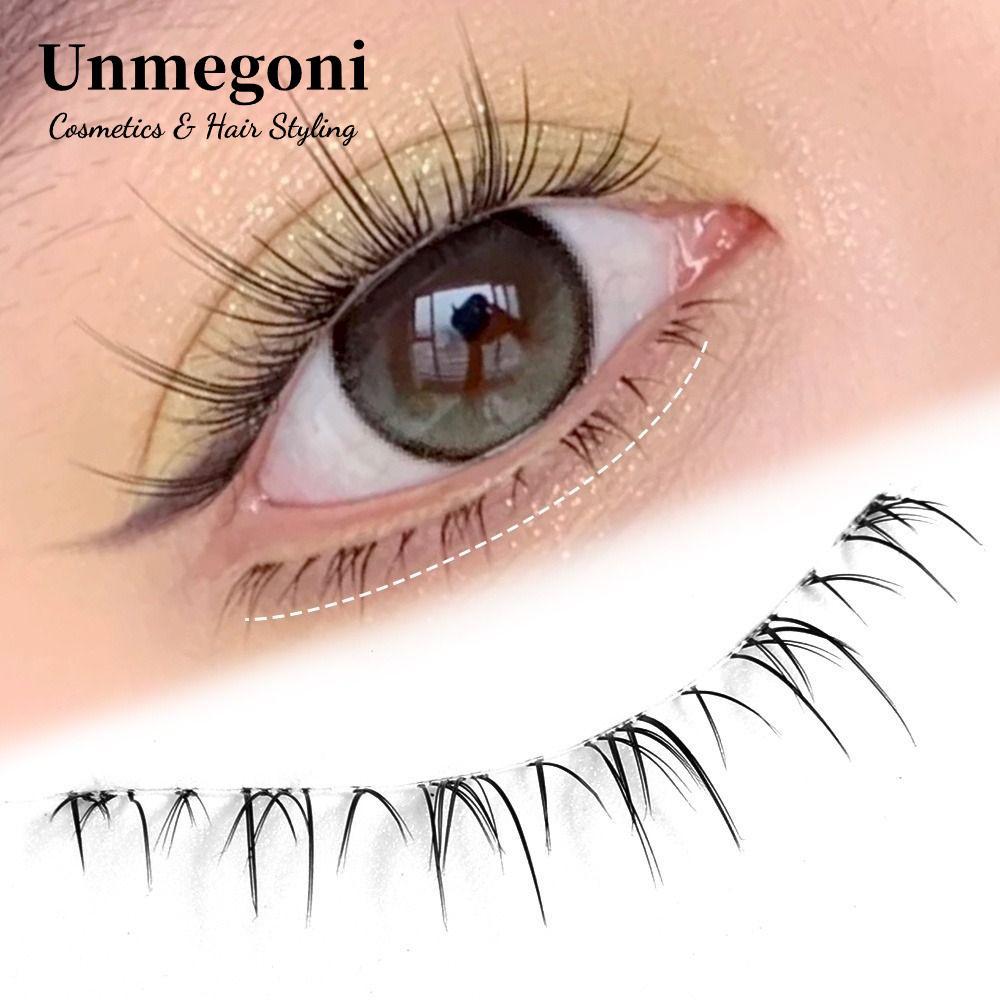UNMEGONI Lông Mi Dưới, Manga Tự Nhiên Đáy Dưới Lông Mi Mắt, Dây Handmade Mềm Trang Điểm Hàn Quốc Man