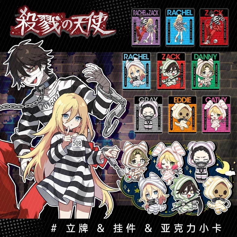 Móc khóa Standee Anime Angels of Death Rachel Gardner Isaac Foster Zack mô hình Mica Acrylic trang t