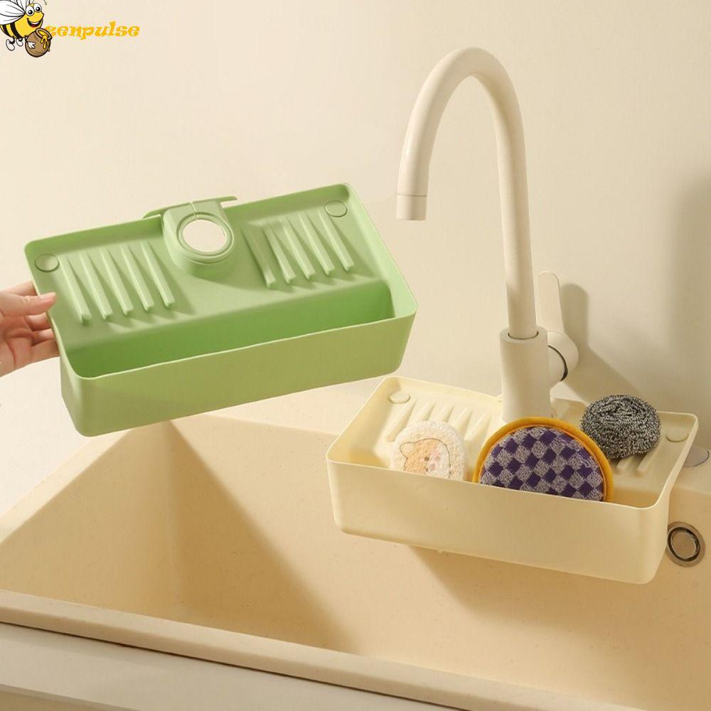 Giá thoát nước bồn rửa ZENPULSE, Thiết kế thoát nước rỗng Giá lưu trữ thoát nước vòi chống trượt, Ti