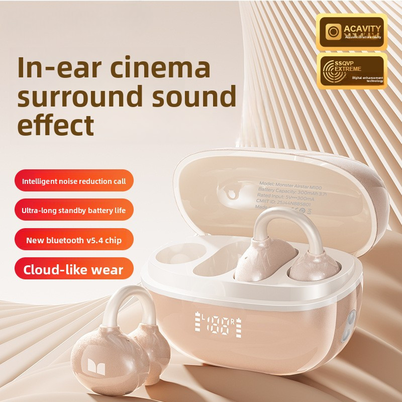 Tai Nghe Bluetooth M100 Loại Kẹp Tai Thể Thao Chơi Game Âm Nhạc Tai Nghe Bluetooth